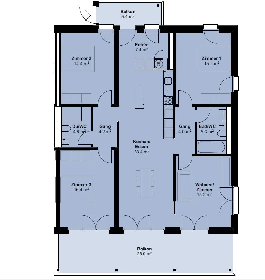 5.5-room new apartment for comfortable family living