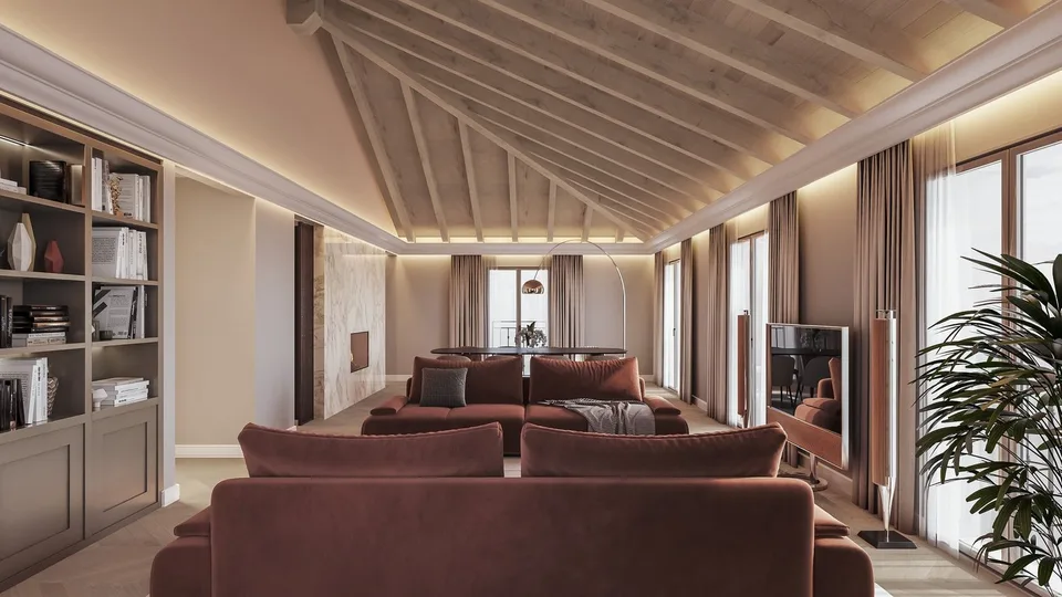 ELEGANTE ATTICO 5.5 LOCALI NEL CUORE DELLA CITTÀ