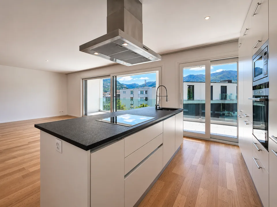 Massagno: Modernes und raffiniertes 3.5-Zimmer-Apartment in exklusiver Residenz mit Wellnessbereich