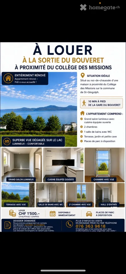 Appartement à louer dans une villa de deux appartements
