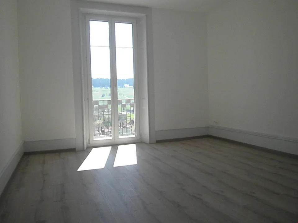 In quiet neighborhood, apartment with balcony