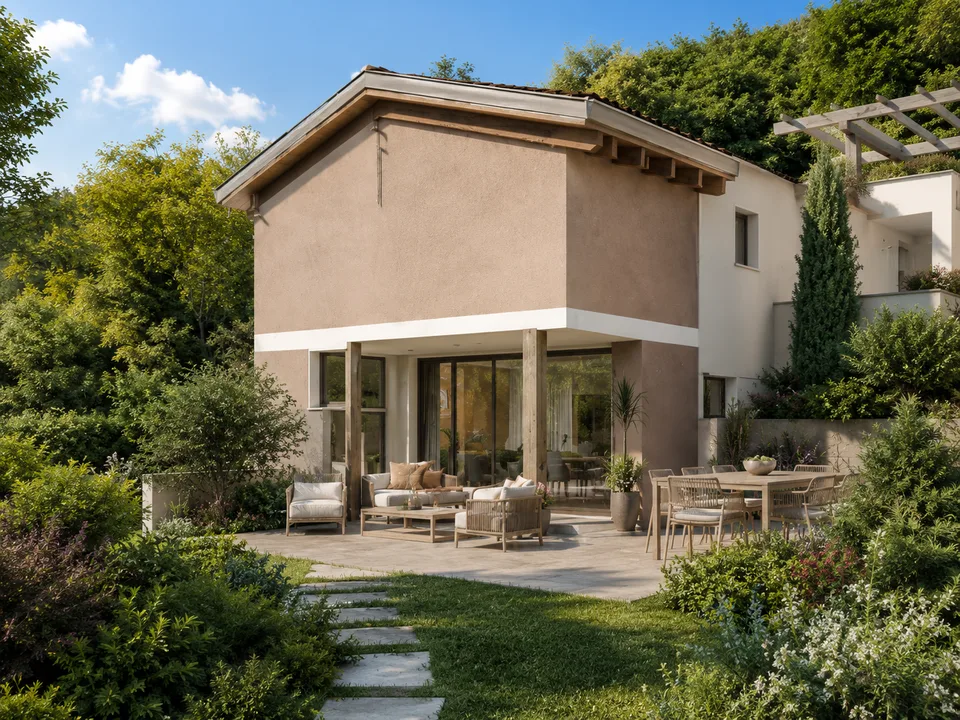 NUOVO PROGETTO:MODERNA CASA UNIFAMILIARE CON GIARDINO PRIVATO