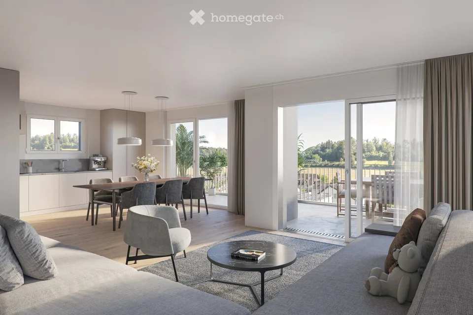 Habitation moderne dans un environnement vert – Projet de construction neuve HALDENPARK à Nürensdorf