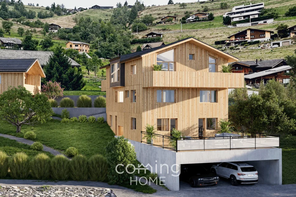 Votre nouvelle maison à Bürchen - construction en bois, cheminée et beaucoup d'espace pour la personnalisation – Foto 26 von 27