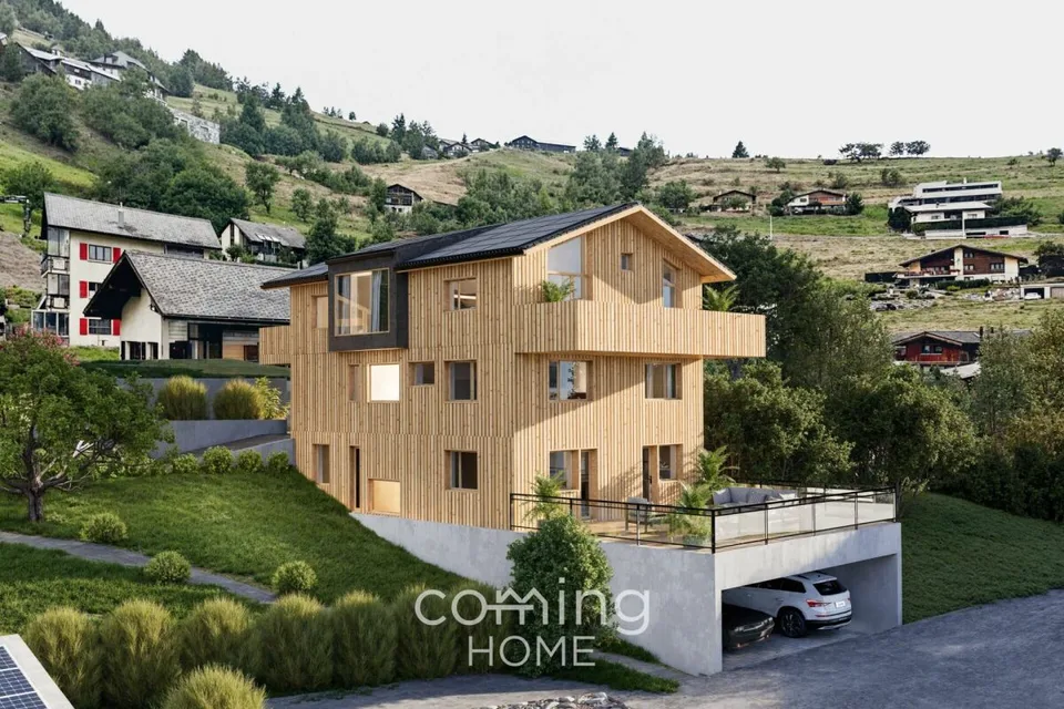 Bürchen - Modernes Neubauhaus in Holzbauweise mit Cheminée und individueller Ausstattung
