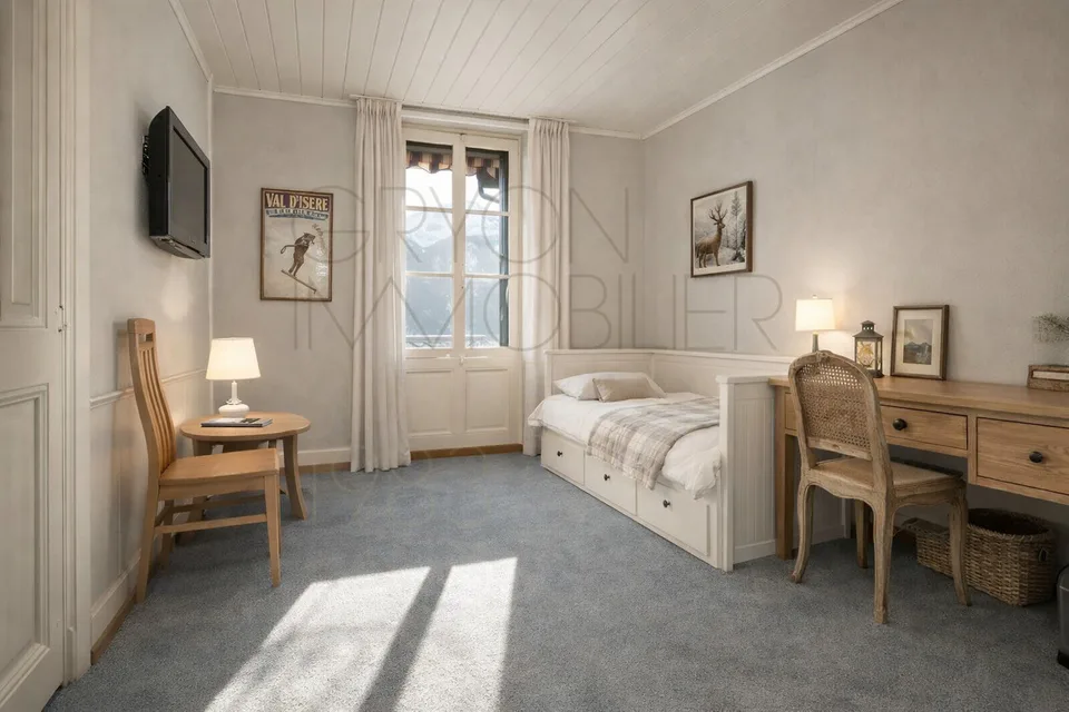 4.5 pièces lumineux dans ancien hôtel rénové, centre de Gryon