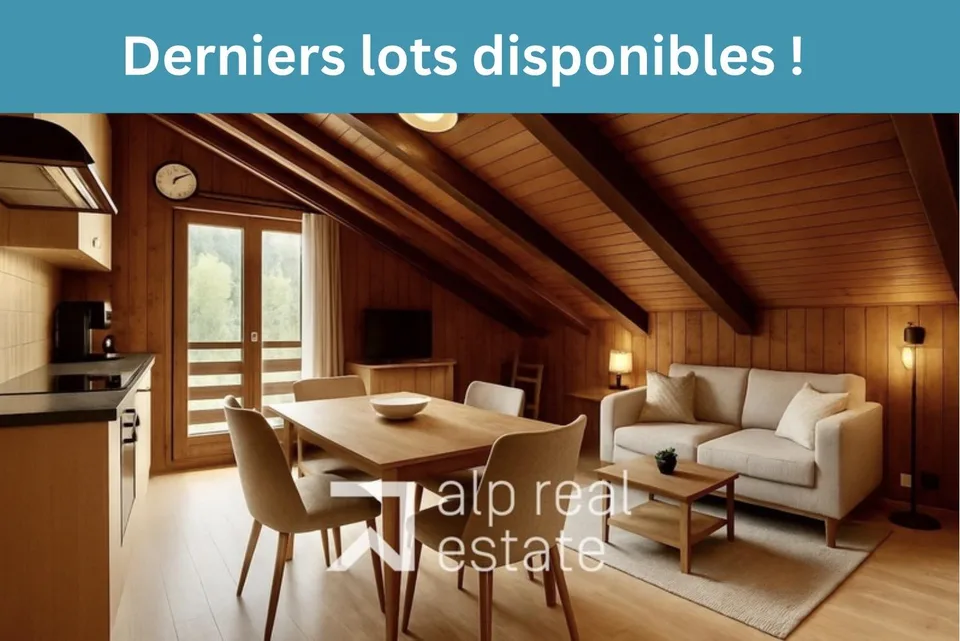 Appartement mansardé et traversant au centre du village
