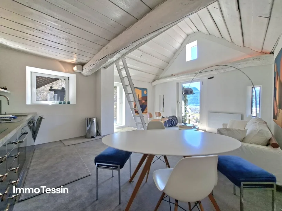 DESIGN RUSTICO: Absolutes Bijou Rustico der Extraklasse an wunderschöner Lage mit Terrasse und Blick auf den Lago Maggiore – Foto 6 von 13