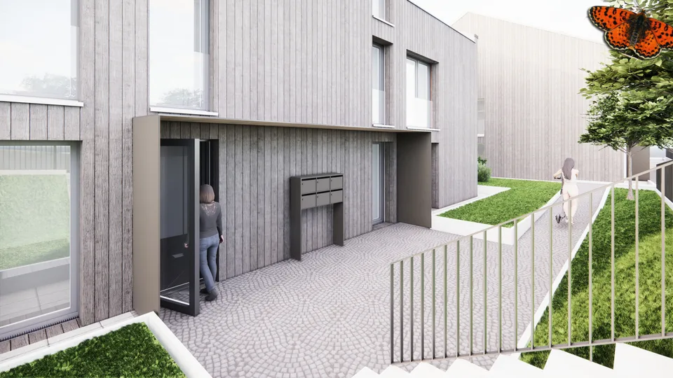 Neue 3,5-Zimmer-Wohnung im Erdgeschoss mit Garten in St-Aubin