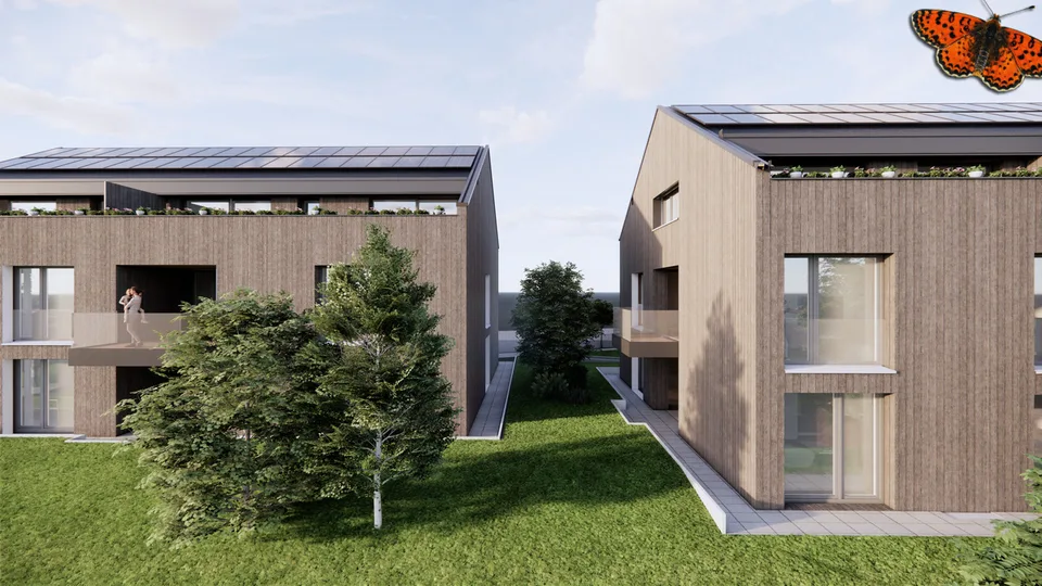 Neue 3,5-Zimmer-Wohnung im Erdgeschoss mit Garten in St-Aubin