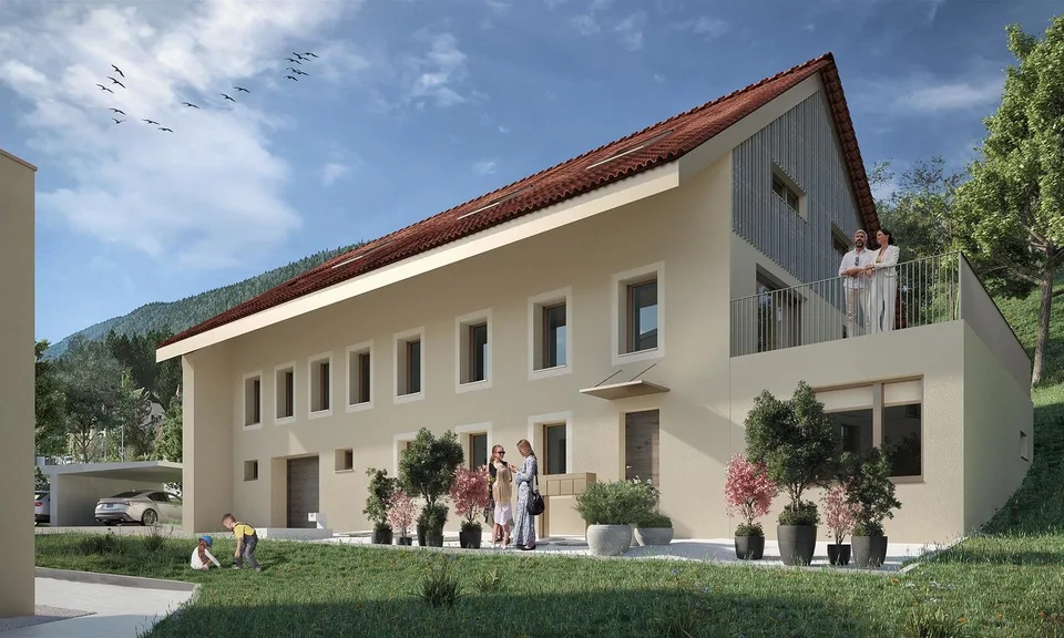 Vivere in una casa nuova in stile fattoria in un appartamento a duplex a Grenchen – foto 10 di 12