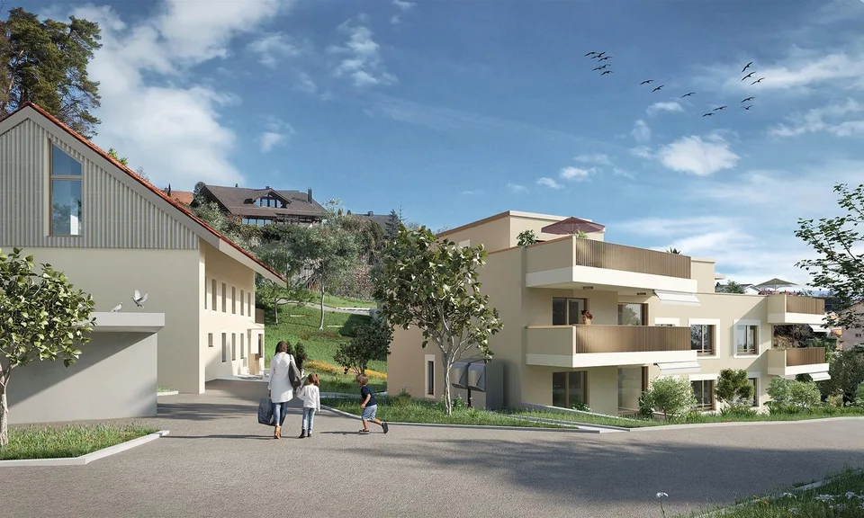 Vivere in una casa nuova in stile fattoria in un appartamento a duplex a Grenchen – foto 11 di 12