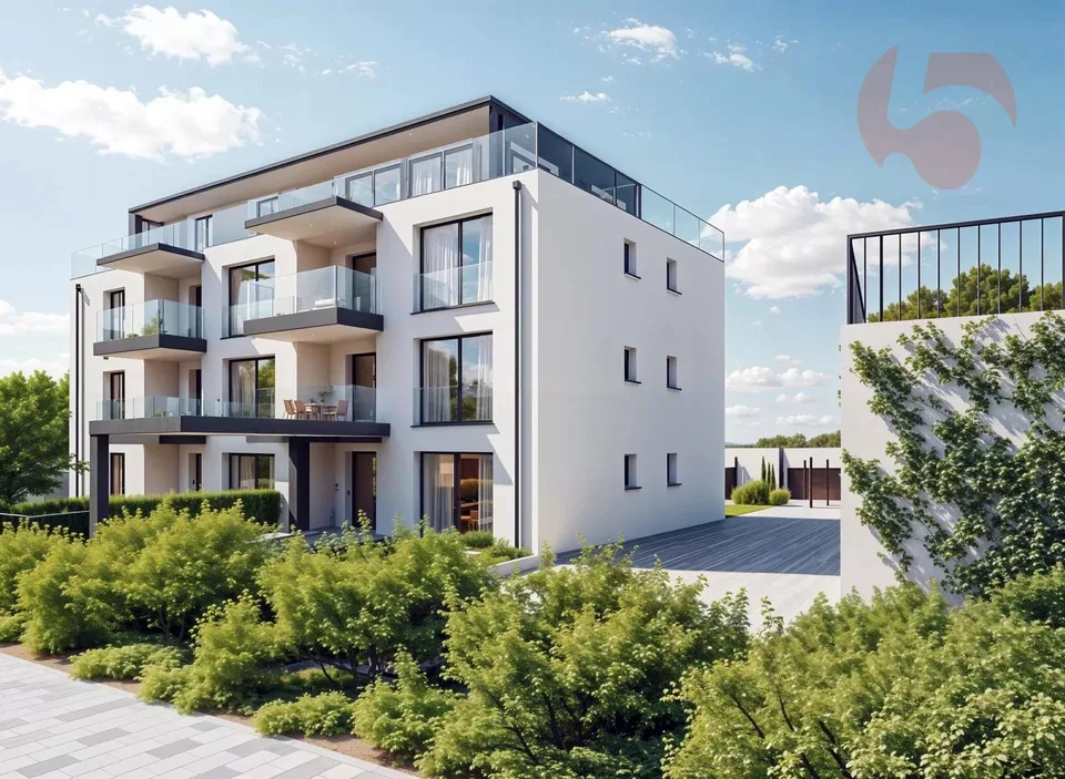 Bello appartamento al 1° piano in un edificio contemporaneo con linee essenziali!