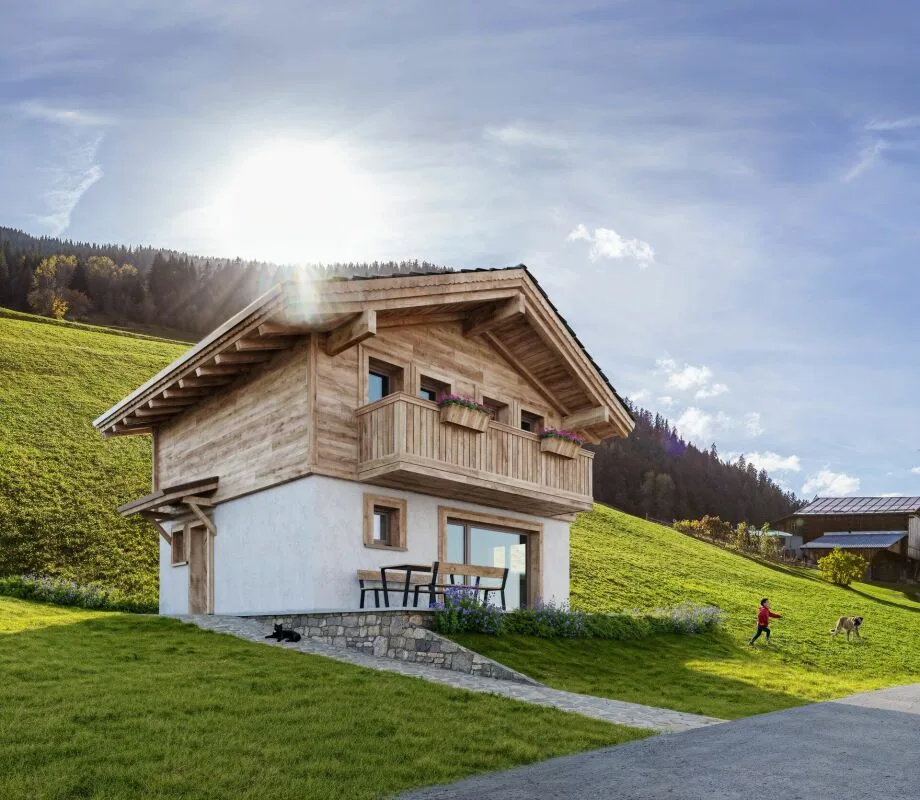 Villaggio di Maiensäss con 3 case come residenza principale