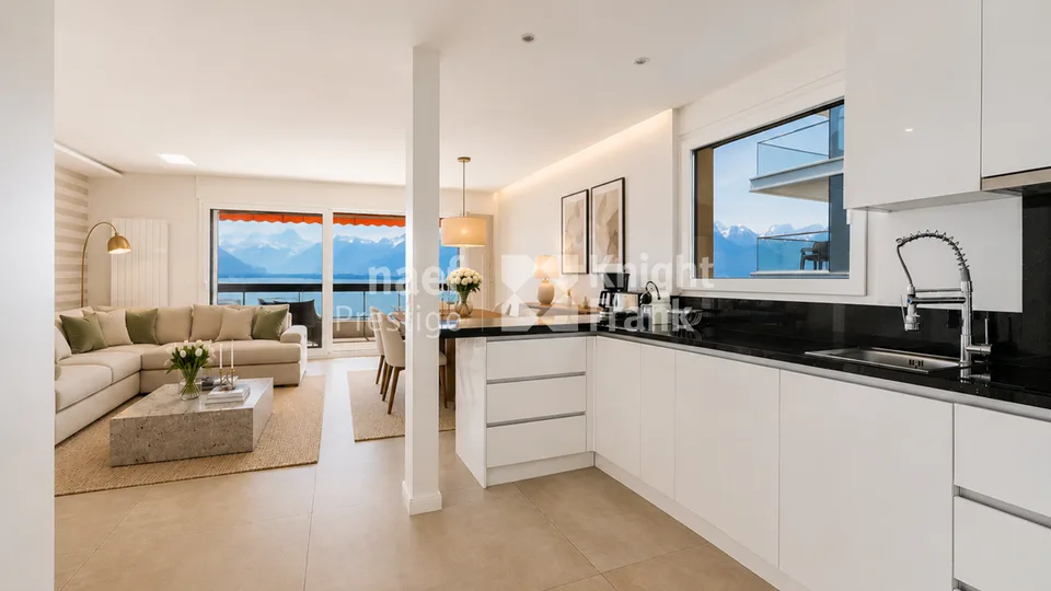 Superbe appartement de 3.5 pièces au bord du lac à vendre au centre de Montreux