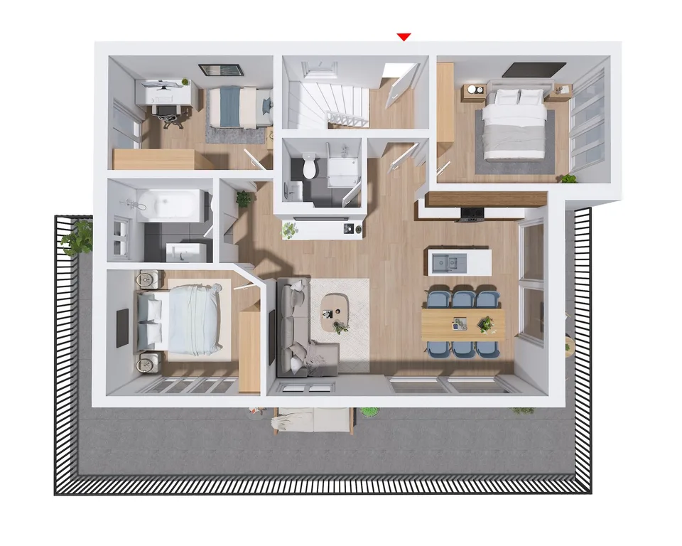Appartement 4,5 pièces (2022) avec balcon tout autour et vue sur les montagnes à Kiental – photo 12 sur 13