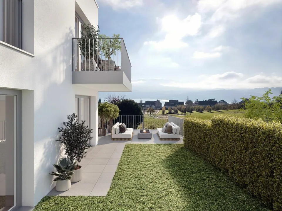 New Build Gem in Stäfa: Two Residential Units, Garden, Roof Terraces & Lake View