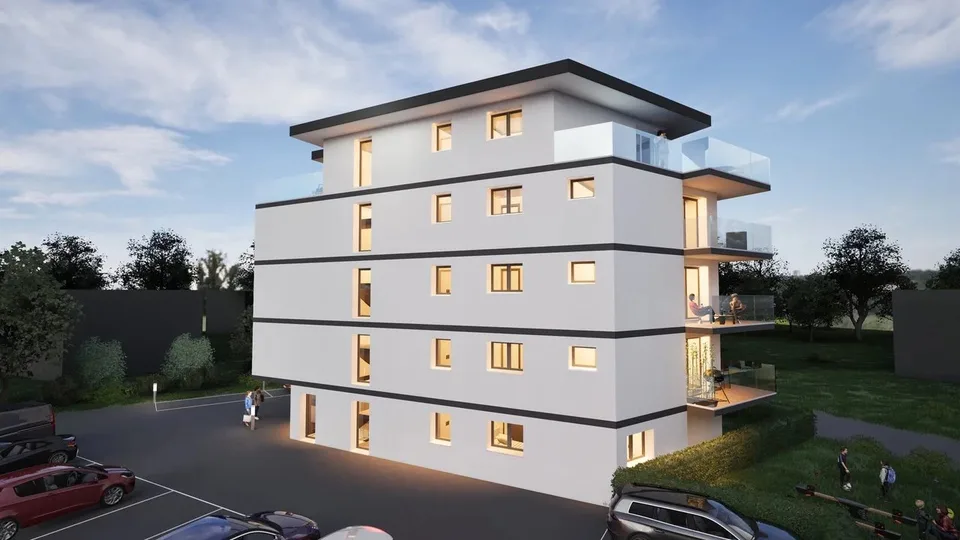 Dachgeschosswohnung 3.5 Zimmer mit Panoramaterrasse in Saxon