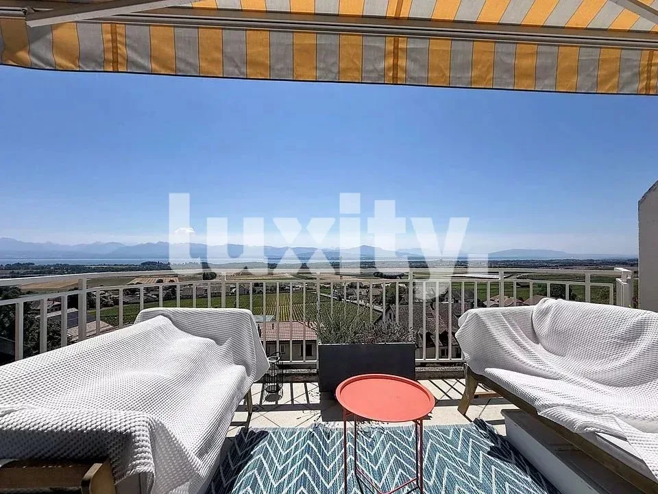 Superba appartamento di carattere ? Ultimo piano con vista sul lago e le vigne ? Luins