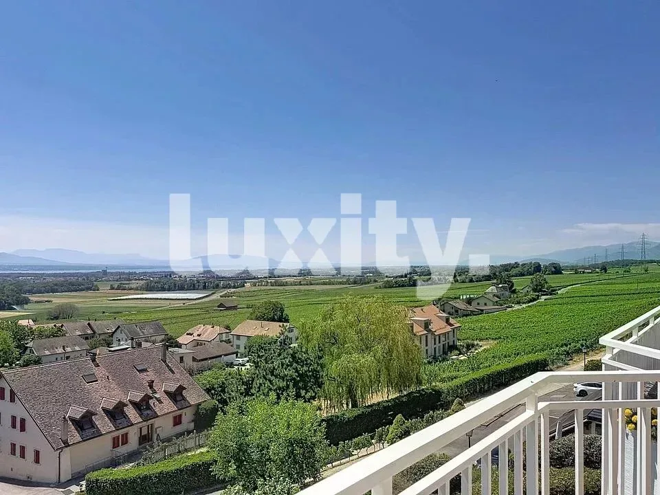 Superba appartamento di carattere ? Ultimo piano con vista sul lago e le vigne ? Luins