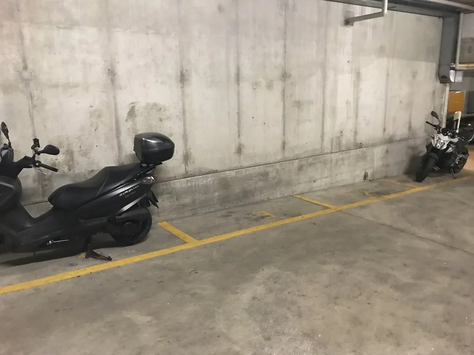 Motorcycle parking space