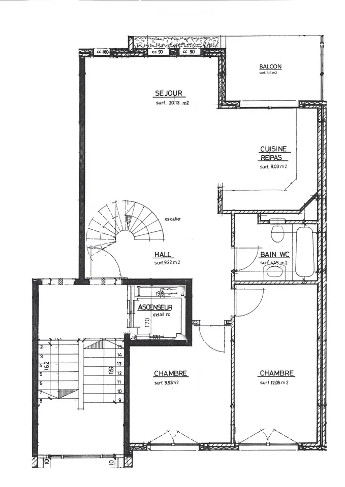 Appartement 4.5 pces en duplex sous-toit au centre-ville