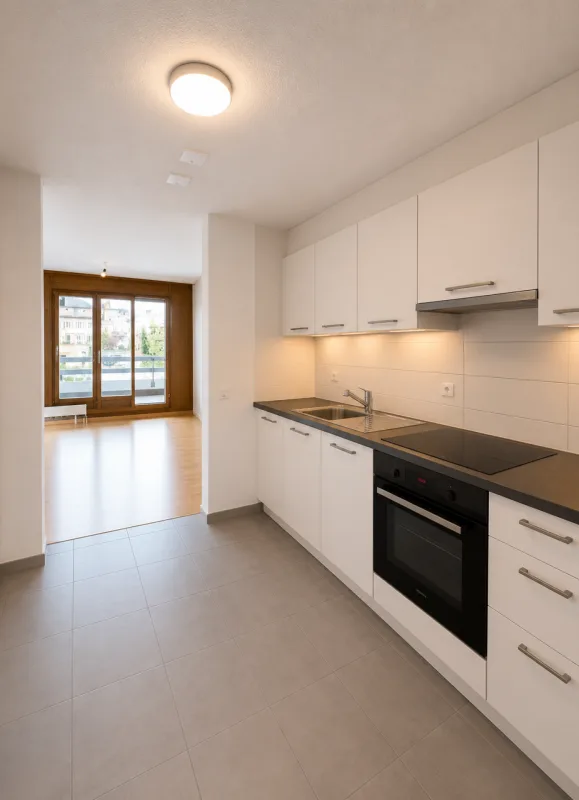 Reconvilier, schönes 2-Zimmer-Wohnung im 2. Stock mit neuer Küche und Balkonen