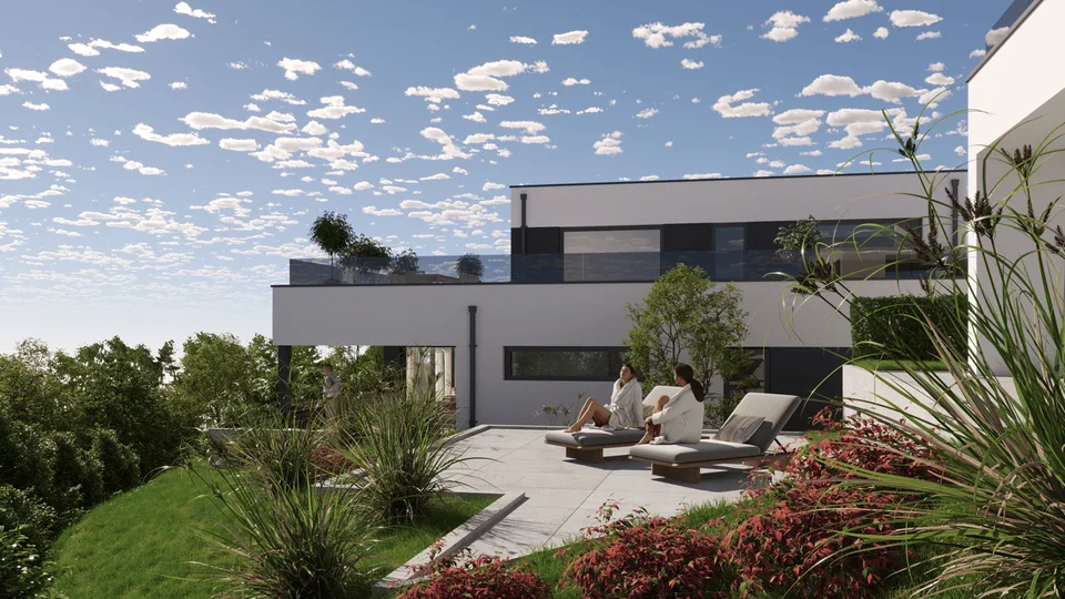 Costruzione esclusiva: casa di design Bauhaus con vista lago da sogno in posizione primaria a Tägerwilen