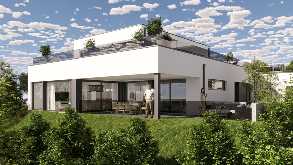 Costruzione esclusiva: casa di design Bauhaus con vista lago da sogno in posizione primaria a Tägerwilen