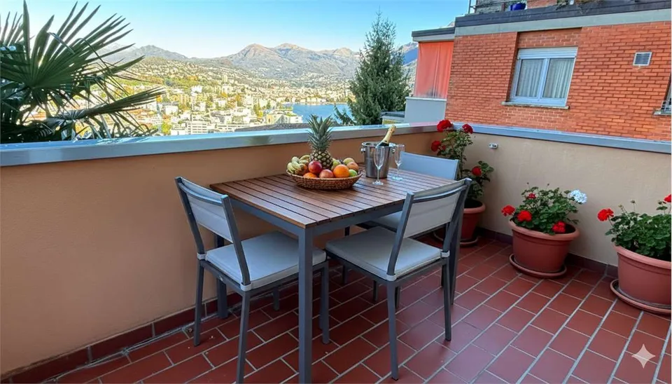 3.5 locali con terrazzo vista lago - grande potenziale a Paradiso