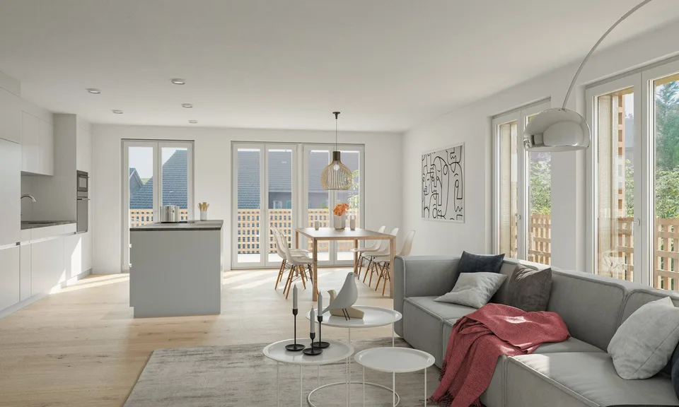Appartement spacieux 3.5 pièces au rez-de-chaussée avec espace environnant à Zweidlen