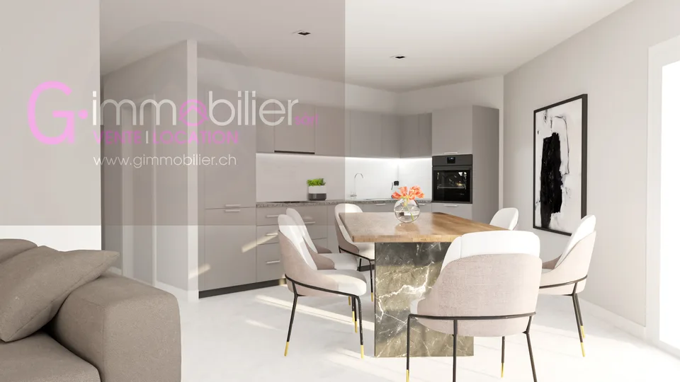 Zu verkaufen in Monthey, 3,5 Zimmer mit 104m2 im 1. Stock