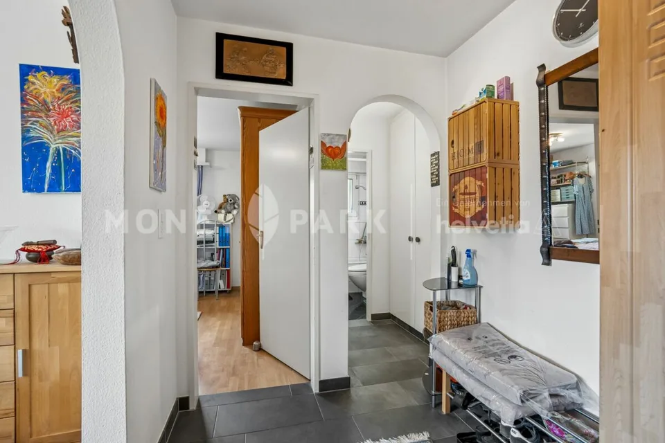 Appartamento di 2,5 locali con balcone soleggiato e piano ben studiato