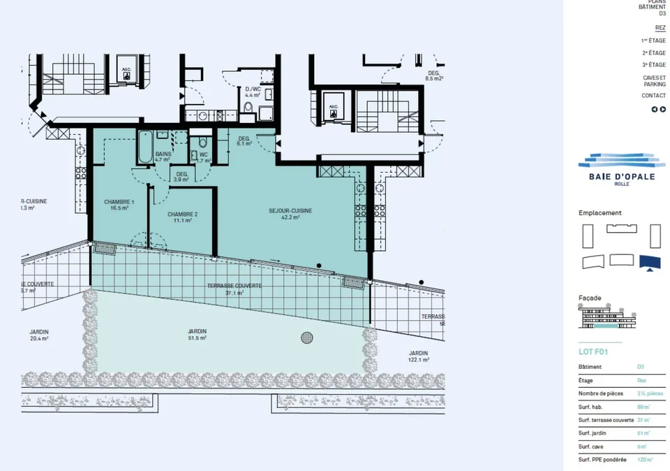 Appartamento nuovo di 3.5 locali con terrazza e giardino privato