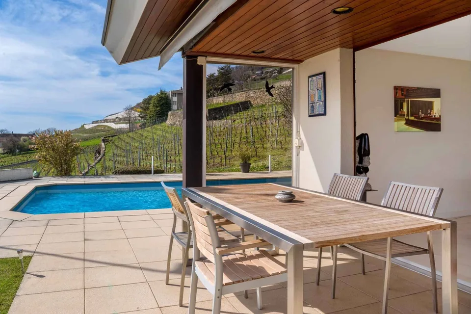 Proprietà di architetto di 7,5 locali con vista panoramica sul lago e sul vigneto in vendita a Corseaux – foto 17 di 26