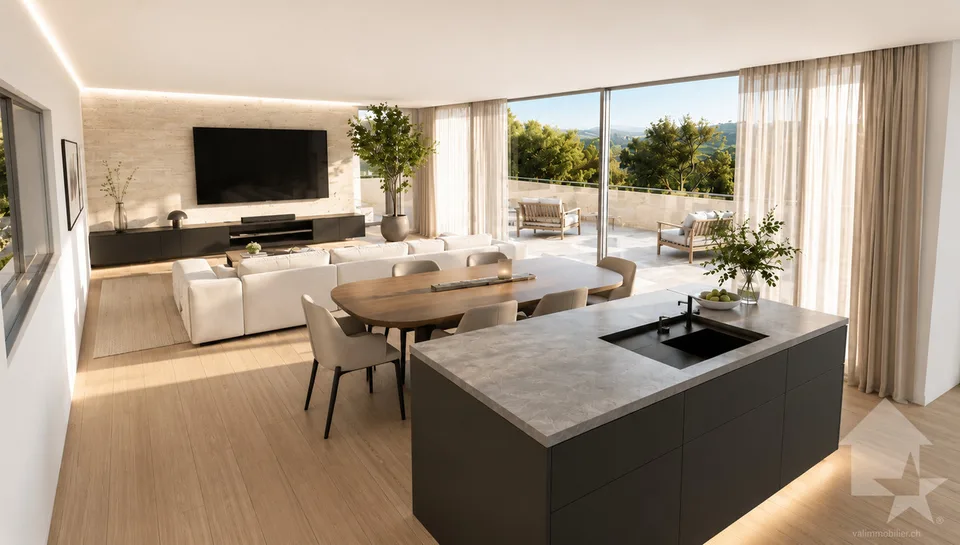 Magnifique projet d'attique de 215 m2, garage double et terrasses !