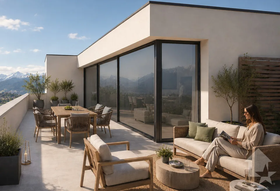 Magnifique projet d'attique de 215 m2, garage double et terrasses !