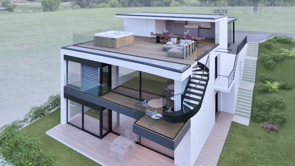 Moderno attico di 5.5 locali con terrazza panoramica a Villa Luganese