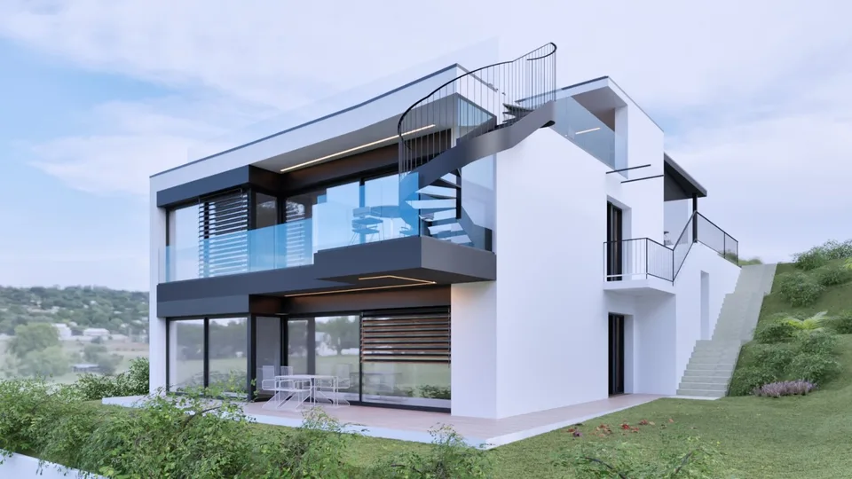 Moderno attico di 5.5 locali con terrazza panoramica a Villa Luganese