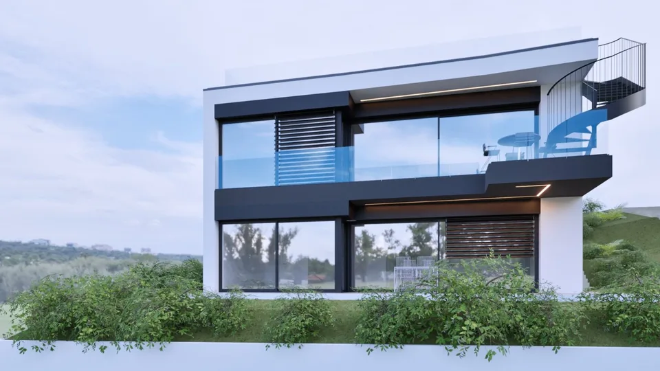 Moderno attico di 5.5 locali con terrazza panoramica a Villa Luganese
