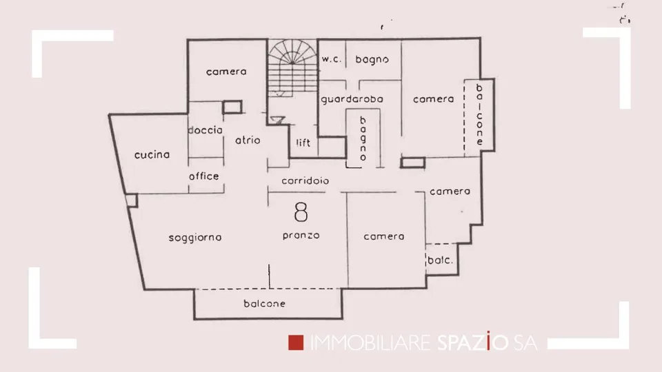 Paradiso - 200 mq - 6.5 locali - quinto piano