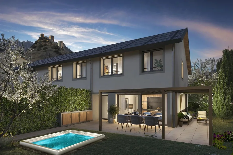 Villa mitoyenne d'exception au coeur de Saillon - 181 m² - 6 pièces – Foto 11 von 14