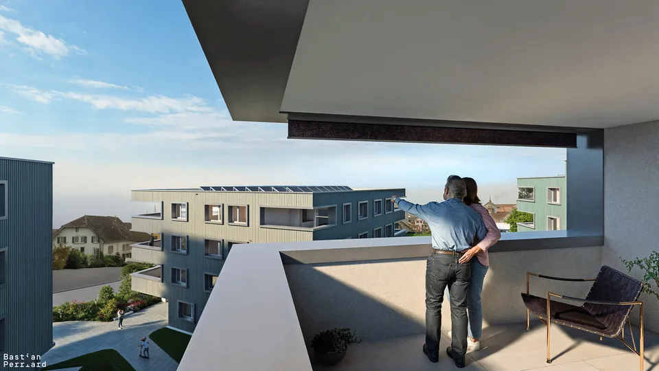 Petit immeuble de 6 appartements dans la nature, proche de la gare