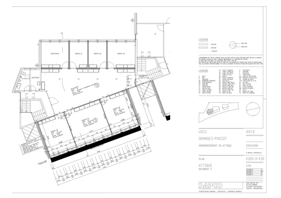 From 124 to 874 m2 of modular offices in Granges-Paccot/Fribourg – photo 7 of 13