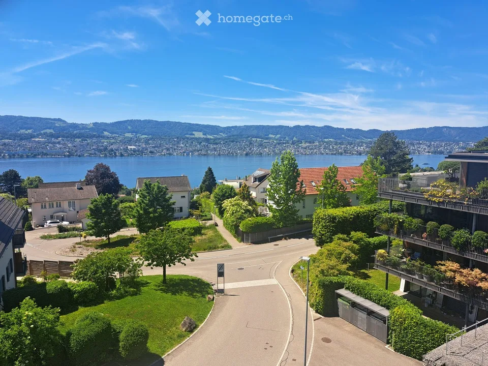 Appartement de rêve au dernier étage avec vue sur le lac à Erlenbach ZH