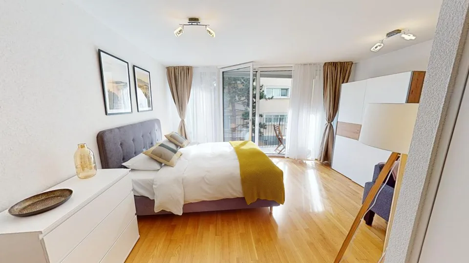 Modern Bright Studio with Balcony - Lausanne centre - 10min walk from train station