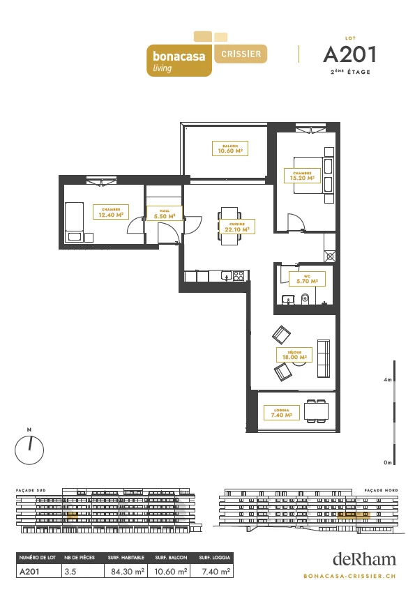 3.5 Zimmer Wohnung in Crissier – Foto 10 von 10