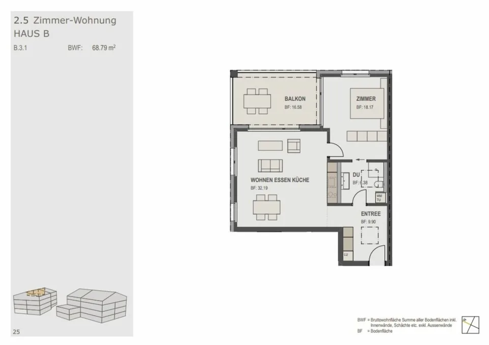 Location: 2,5 pièces appartement en mansarde