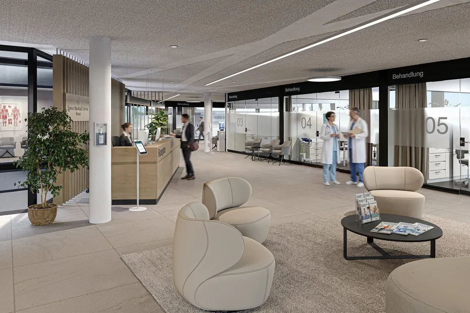 Moderne Gesundheitsfläche direkt am Bahnhof SBB