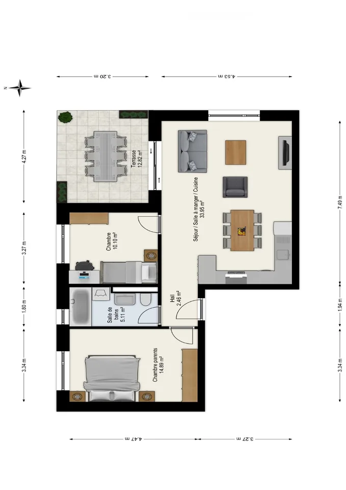 Appartement 3,5 Zimmer in Corminboeuf. Ab 1. Juli 2026.